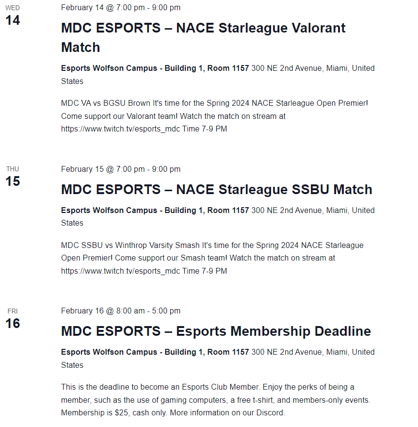 Miami Dade College Esports